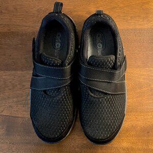 Women's "OrthoFeet" Orthopedic Black Sneaker, Velcro Closure, Size 8D wide